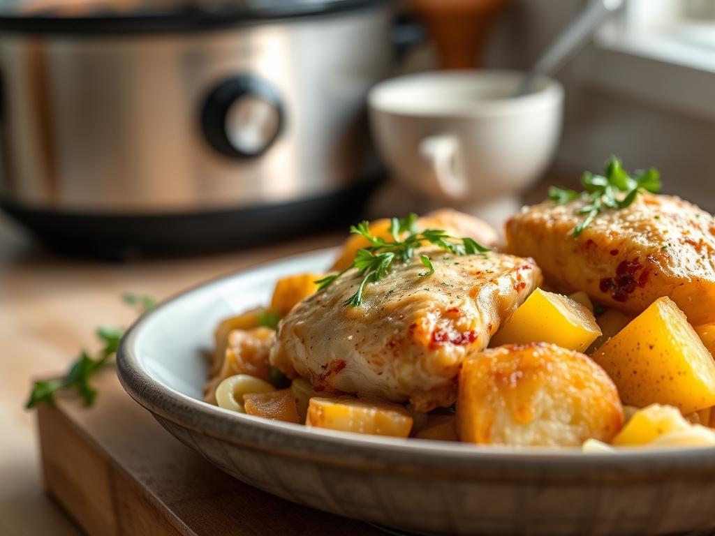 easy crockpot chicken and potato recipes